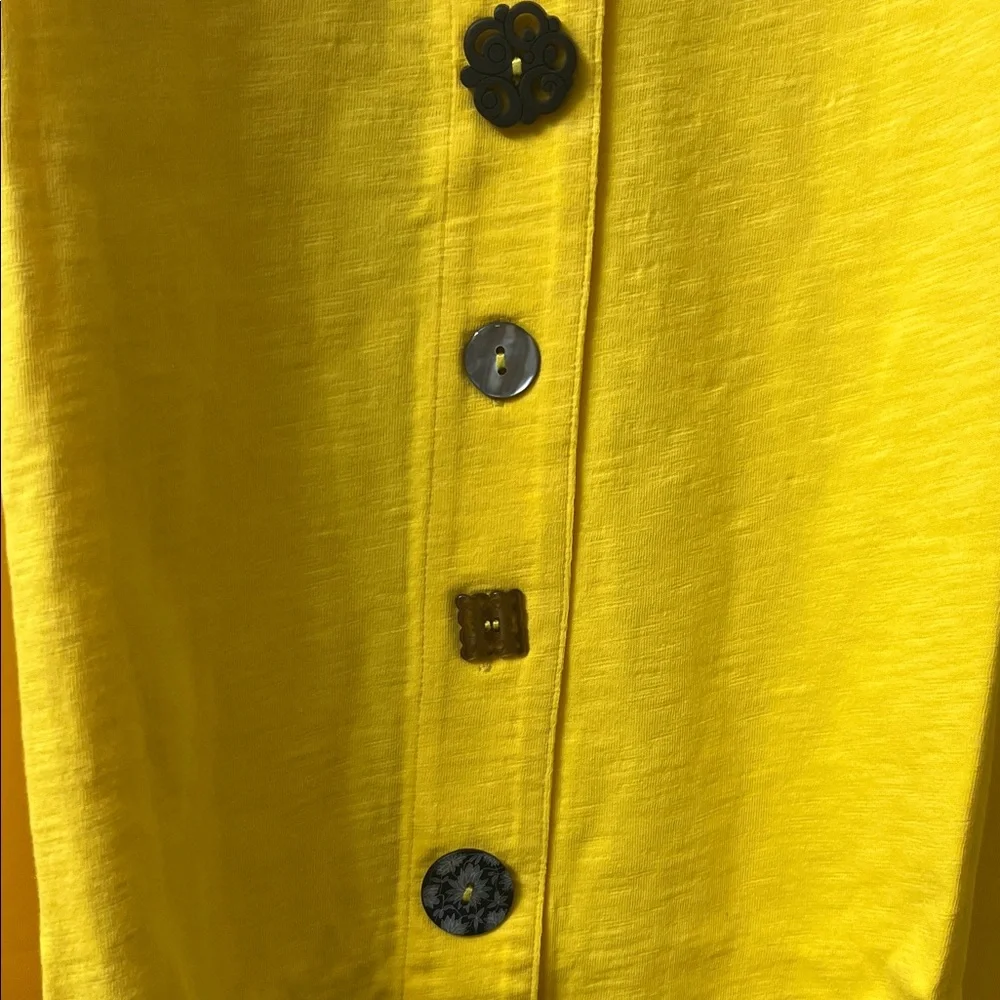 💛💛Soft Surroundings Sunny Yellow Sleeveless Button-Down Shirt💛💛 - Picture 4 of 9